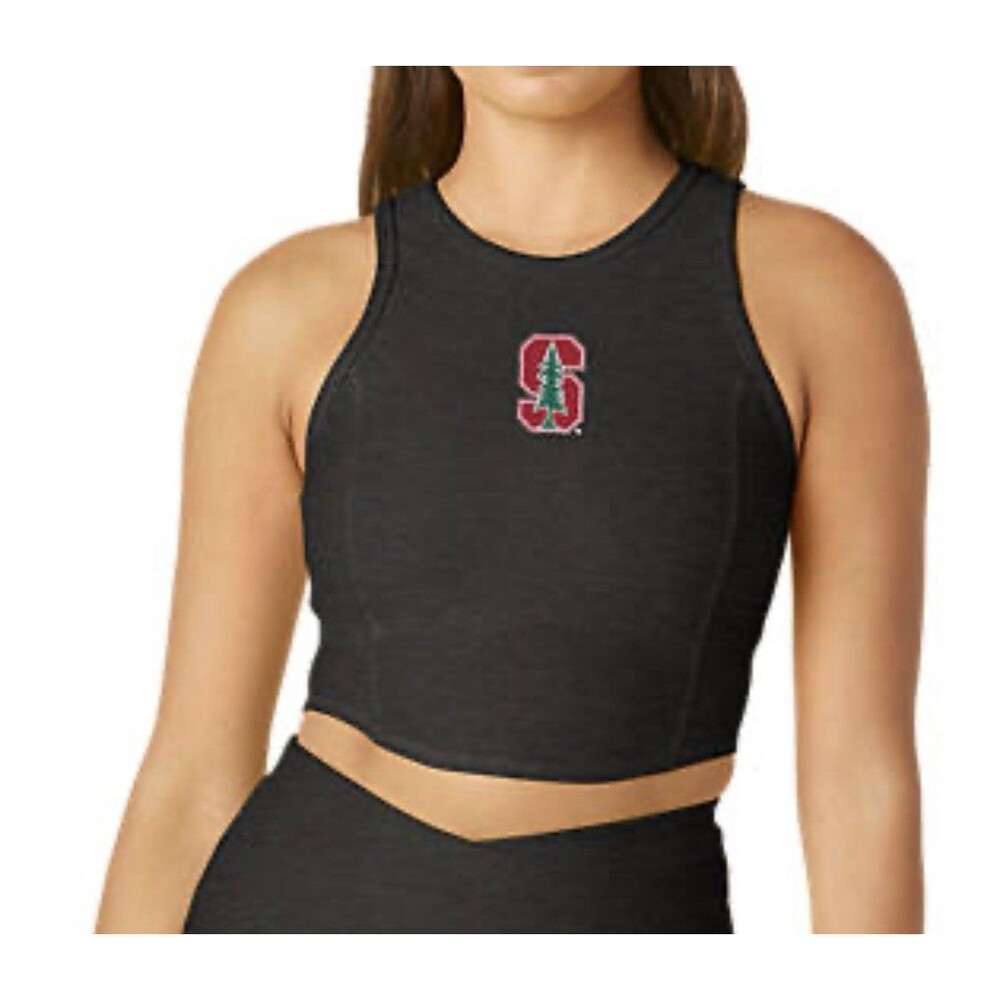 Beyond Yoga Stanford University Spacedye Cropped Tank Size XS Black Athleisure